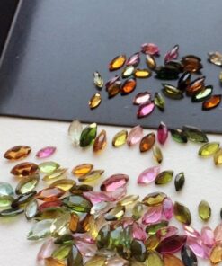 Natural Multi Tourmaline Faceted Marquise Cut Gemstone