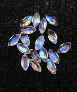 Natural Rainbow Moonstone Faceted Marquise Cut Gemstone