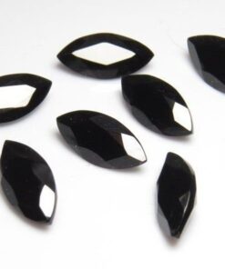 Natural Black Onyx Faceted Marquise Gemstone