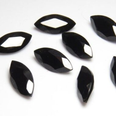 Natural Black Onyx Faceted Marquise Gemstone