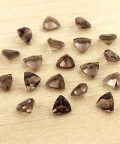 Natural Smoky Quartz Faceted Trillion Gemstone