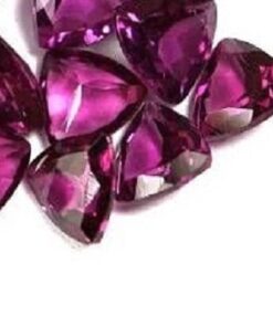 Natural Rhodolite Garnet Faceted Trillion Cut Gemstone