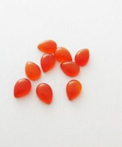 3x2mm Natural Carnelian Pear Smooth Cabochon