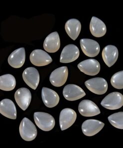 2x3mm Natural Gray Moonstone Pear Cabochon