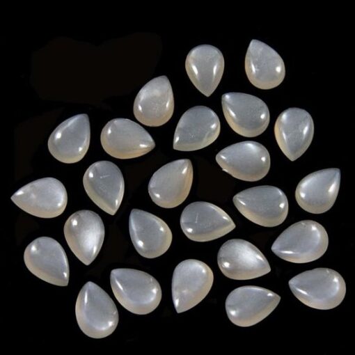 2x3mm Natural Gray Moonstone Pear Cabochon