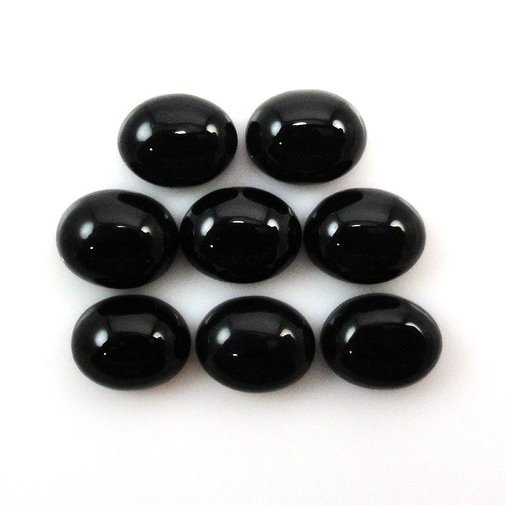 2x3mm Natural Black Onyx Oval Smooth Cabochon