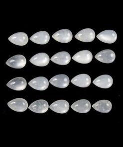 3x2mm Natural White Moonstone Pear Cabochon