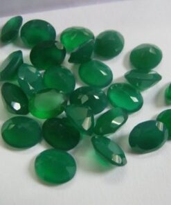 2x3mm Natural Green Onyx Oval Cut Gemstone