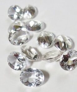 3x2mm Natural Crystal Quartz Oval Cut Gemstone