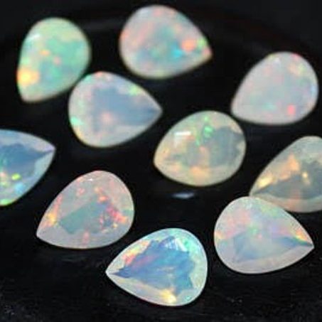 2x3mm Natural Ethiopian Opal Pear Cut Gemstone 2x3mm Natural Ethiopian Opal Pear Cut Gemstone