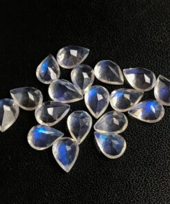 3x2mm Natural Rainbow Moonstone Pear Cut Gemstone