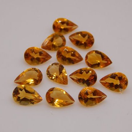 3x2mm Natural Citrine Pear Cut Gemstone 3x2mm Natural Citrine Pear Cut Gemstone
