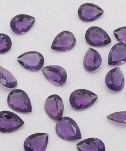 2x3mm Natural Amethyst Faceted Pear Cut Gemstone