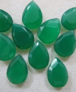 3x2mm Natural Green Onyx Pear Cut Gemstone