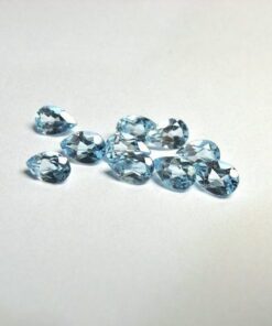 2x3mm Natural Sky Blue Topaz Faceted Pear Cut Gemstone
