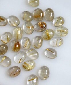 2x3mm Natural Golden Rutile Oval Cabochon