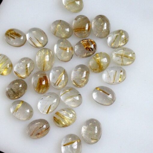 2x3mm Natural Golden Rutile Oval Cabochon