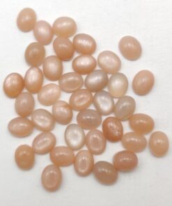 2x3mm Natural Peach Moonstone Oval Cabochon