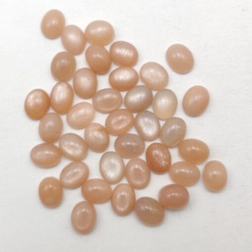 3x2mm Natural Peach Moonstone Oval Cabochon