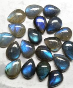 3x2mm Natural Labradorite Pear Smooth Cabochon