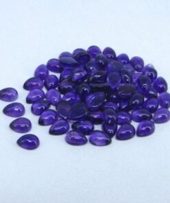 3x2mm Natural African Amethyst Pear Cabochon