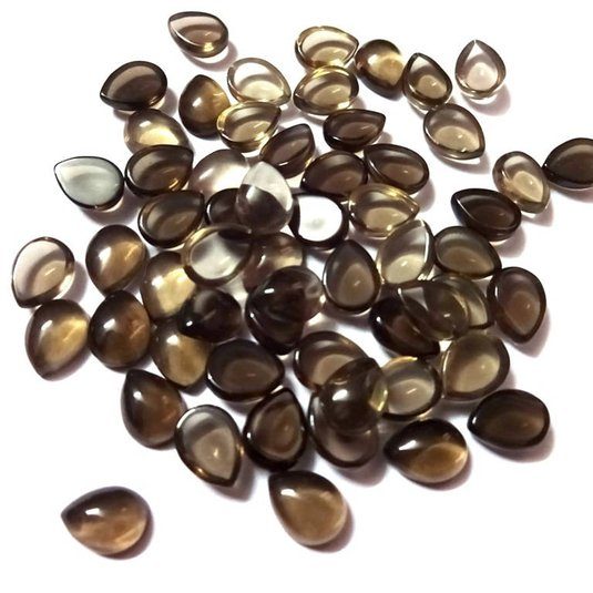 3x2mm Natural Smoky Quartz Pear Smooth Cabochon 3x2mm Natural Smoky Quartz Pear Smooth Cabochon