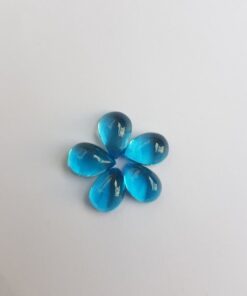 2x3mm Natural Swiss Blue Topaz Pear Cabochon