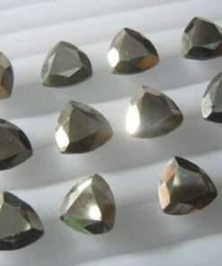 Natural Pyrite Faceted Trillion Cut Gemstone