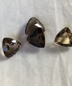 Natural Smoky Quartz Faceted Trillion Cut Gemstone