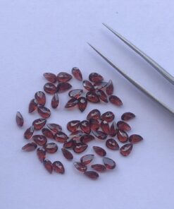 2x3mm Natural Red Garnet Pear Cut Gemstone