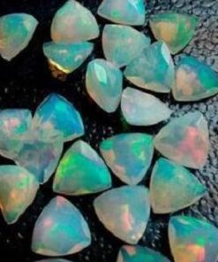 Natural Ethiopian Opal Faceted Trillion Cut Gemstone
