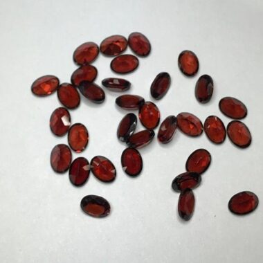 Natural Red Garnet Faceted Oval Cut Gemstone