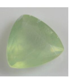 Natural Prehnite Faceted Trillion Cut Gemstone