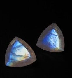 Natural Rainbow Moonstone Faceted Trillion Cut Gemstone