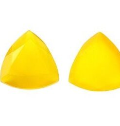 Natural Yellow Chalcedony Faceted Trillion Cut Gemstone