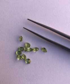 Natural Peridot Faceted Pear Gemstone