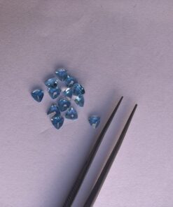 Natural Swiss Blue Topaz Faceted Trillion Cut Gemstone