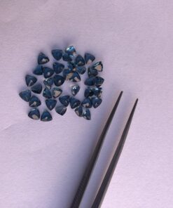 Natural London Blue Topaz Faceted Trillion Gemstone