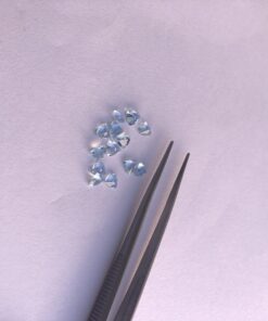Natural Sky Blue Topaz Faceted Trillion Gemstone
