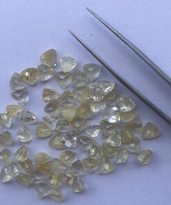 Natural Golden Rutile Trillion Cut Gemstone