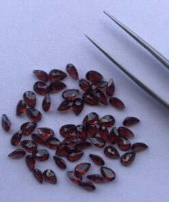 Natural Red Garnet Pear Cut Gemstone