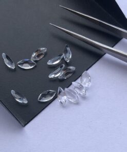 Natural Crystal Quartz Marquise Cut Gemstone