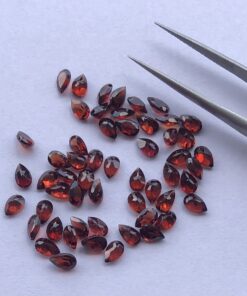 Natural Red Garnet Pear Cut Gemstone