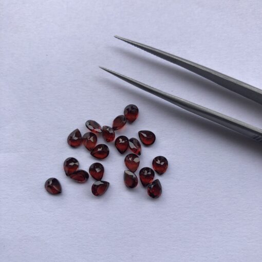 Natural Red Garnet Pear Gemstone