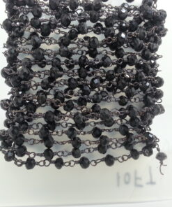 Black Spinel Beads Rosary Chain