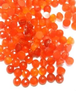 3mm Natural Carnelian Round Rose Cut Cabochon