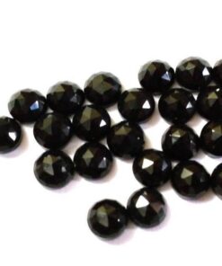 3mm Natural Black Onyx Round Rose Cut Cabochon