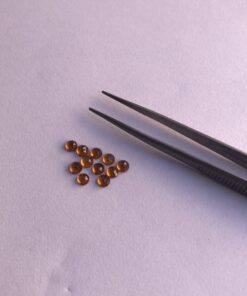 3mm Natural Hessonite Garnet Round Rose Cut Cabochon