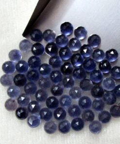 3mm Natural Iolite Round Rose Cut Cabochon