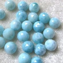 5mm Natural Larimar Round Rose Cut Cabochon